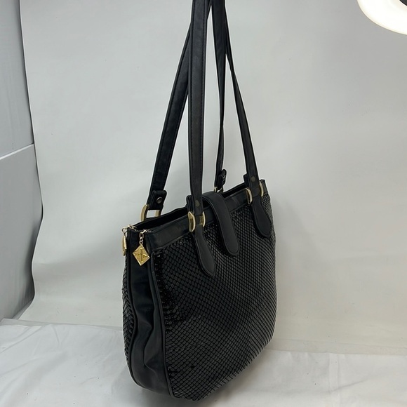 Whiting and Davis Large Double Compartment Shoulder Bag - Picture 1 of 16